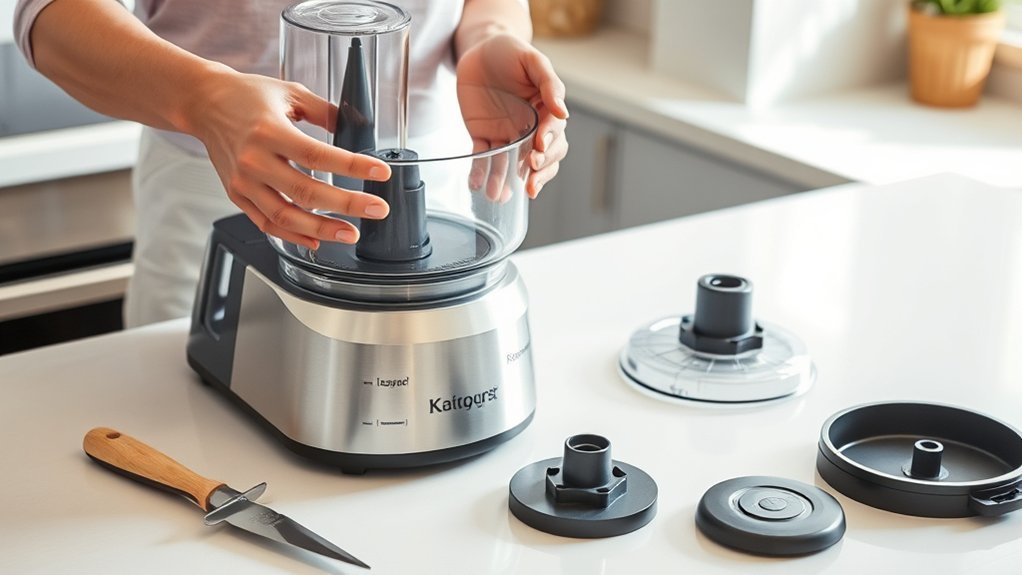 assemble food processor securely