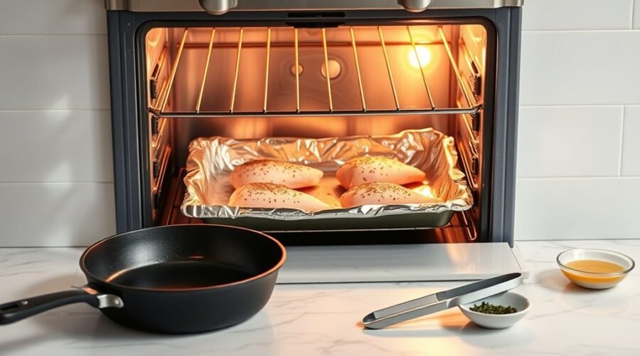 broil food in oven