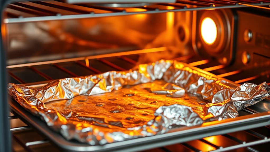 broiling with aluminum foil