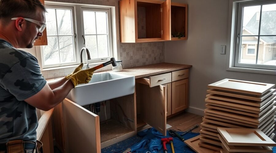 kitchen demolition step by step