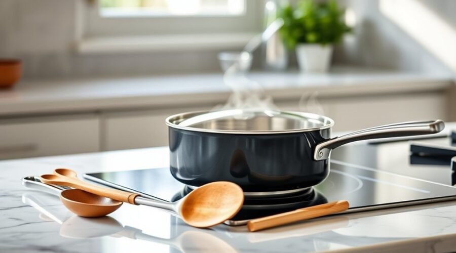 metal utensils on ceramic