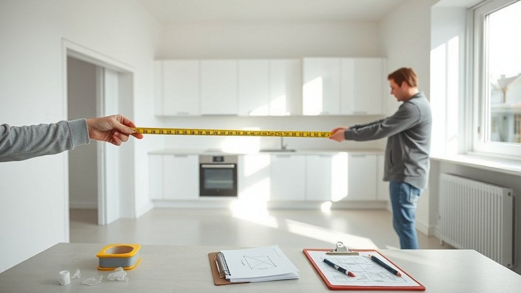 precise kitchen space measurement