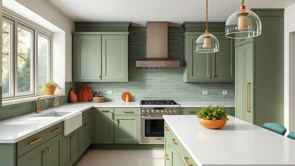 transformative green kitchen finishes