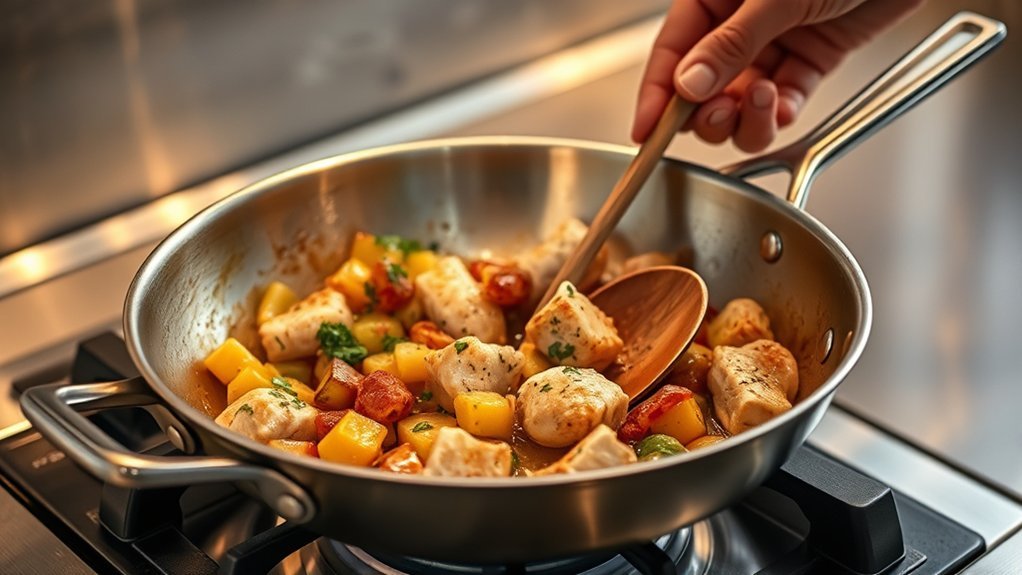 versatile deep sided cooking pan