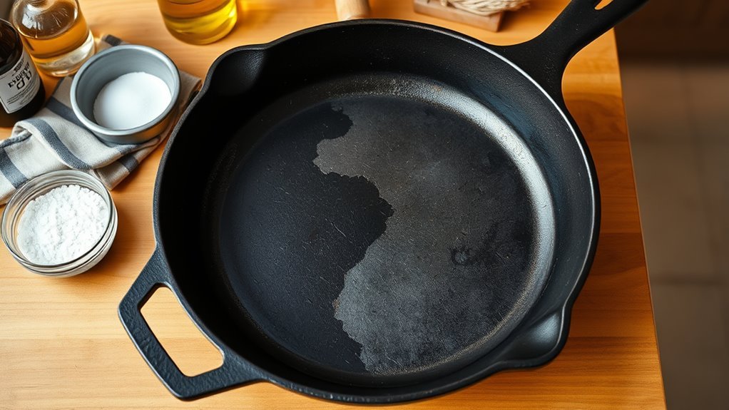 blackened cast iron care