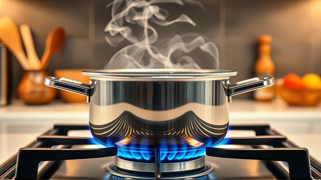 boiling water in stainless steel