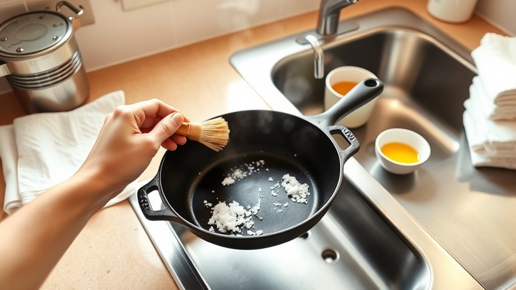 clean and season cast iron