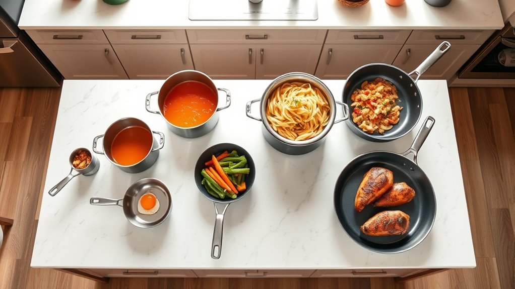 pot and pan sizes