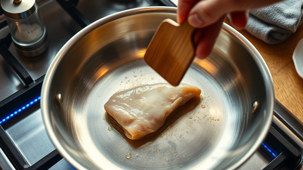 preheat oil cook undisturbed