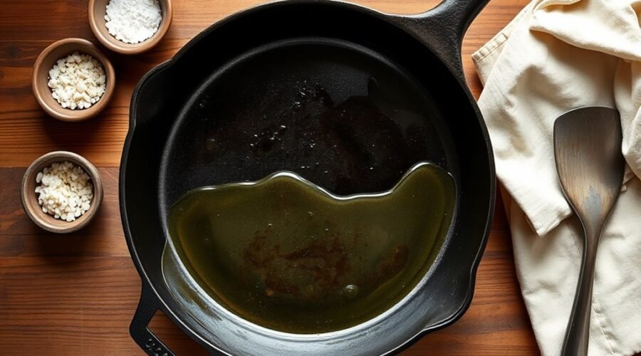 seasoning cast iron skillet