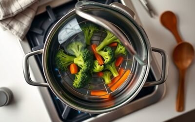 steam food in pot