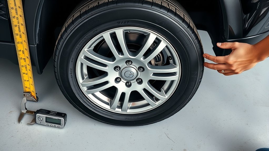 235 tire width specifications showing section width