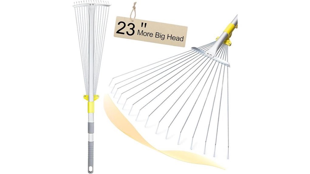adjustable 64 inch leaf rake