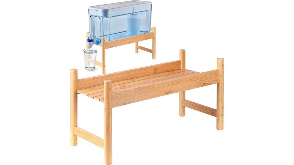 bamboo water dispenser stand