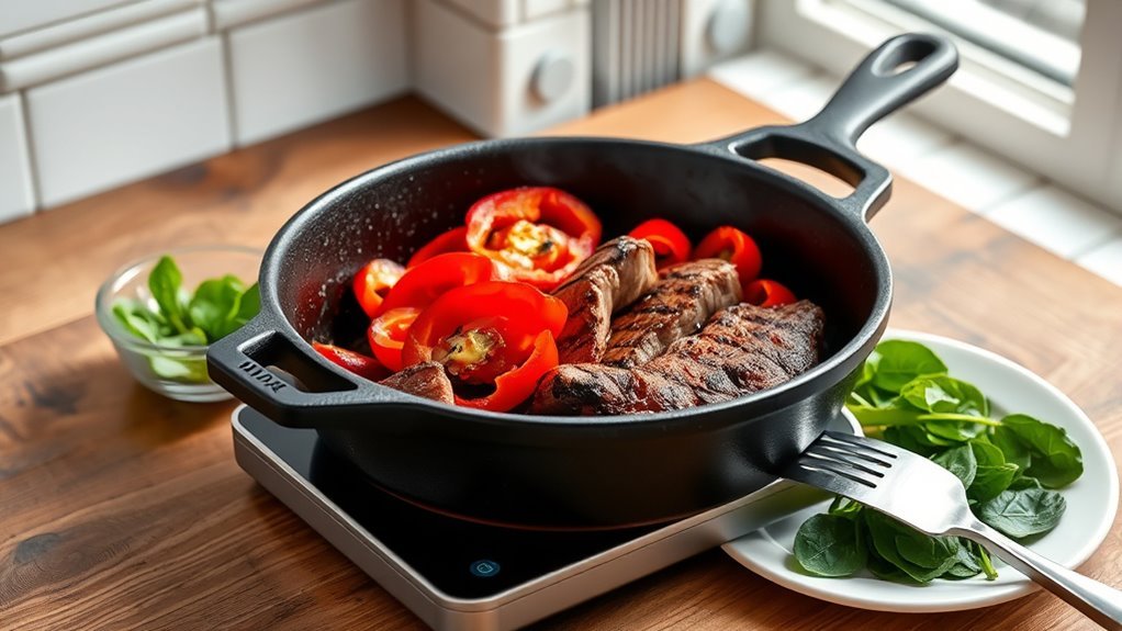 cast iron skillet weight
