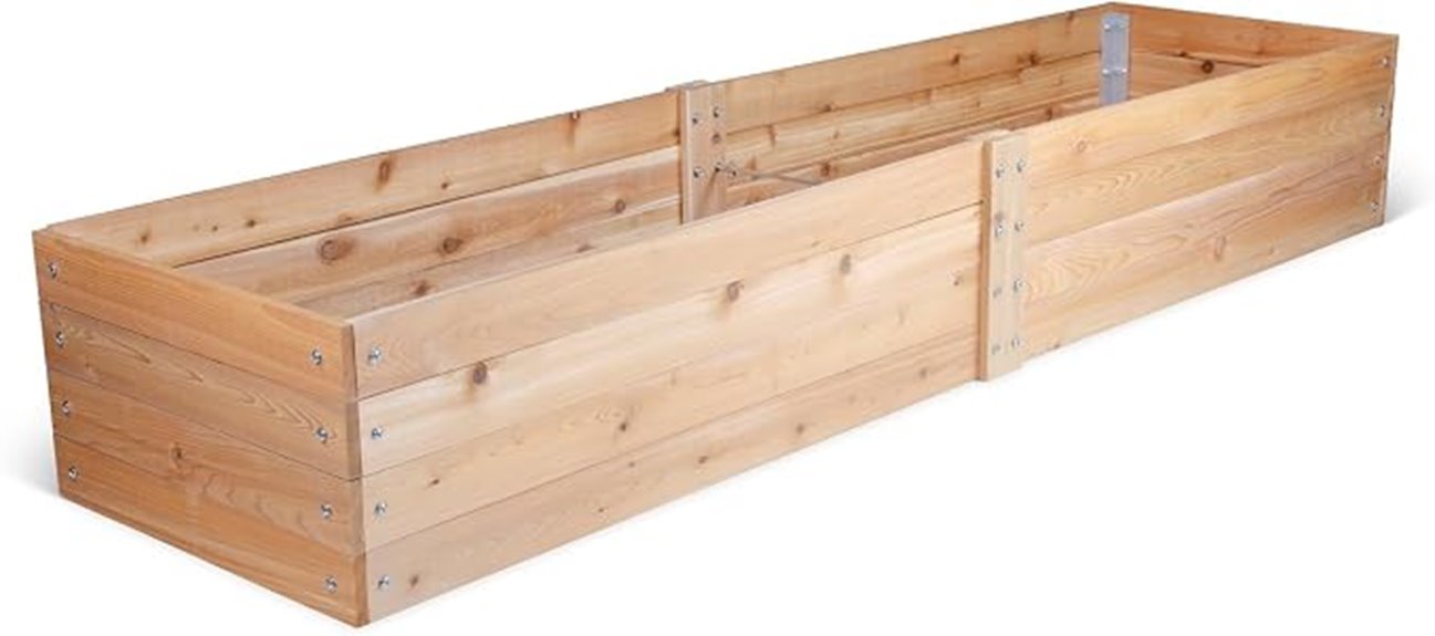 cedar raised garden bed