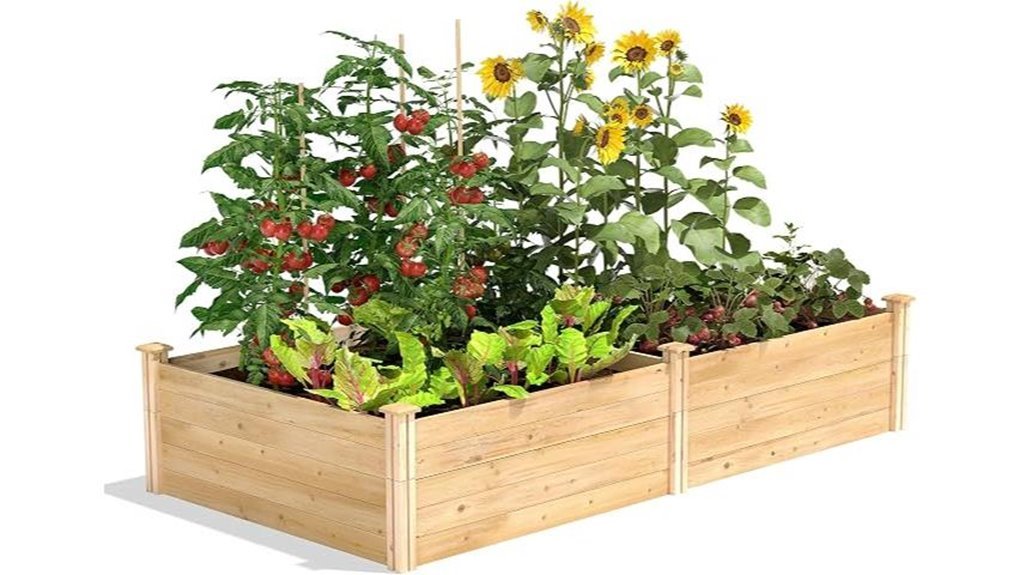 cedar raised garden bed
