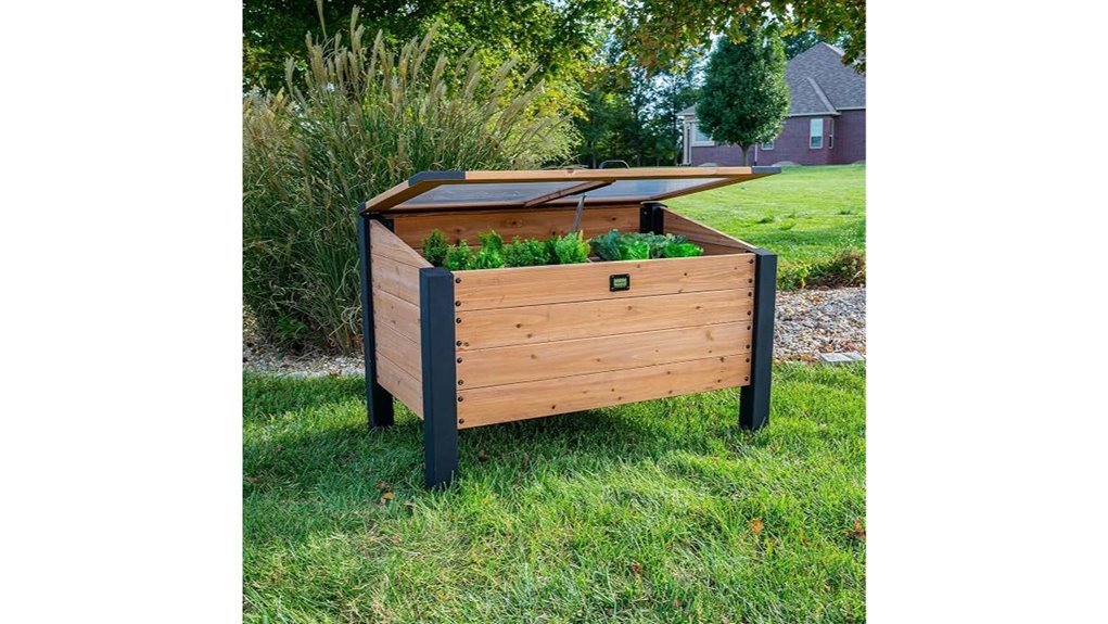 cedar wood mini greenhouse