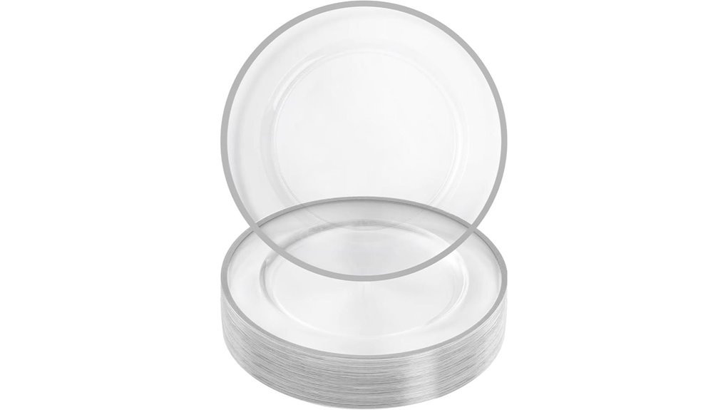 clear charger plates set