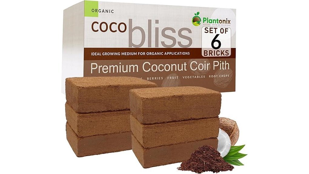 coco coir gardening bricks