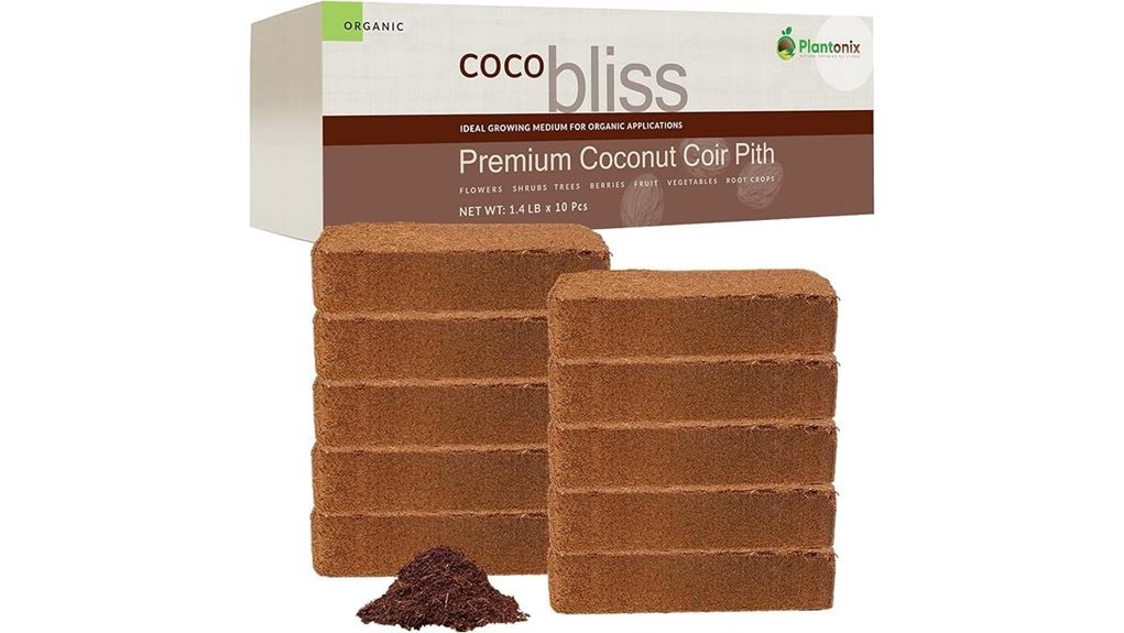 coco coir plant bricks
