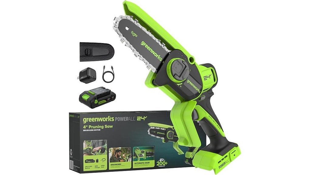 compact battery powered chainsaw