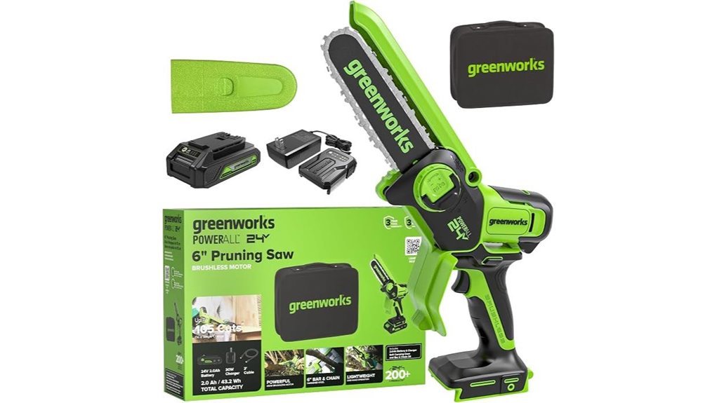 compact battery powered chainsaw