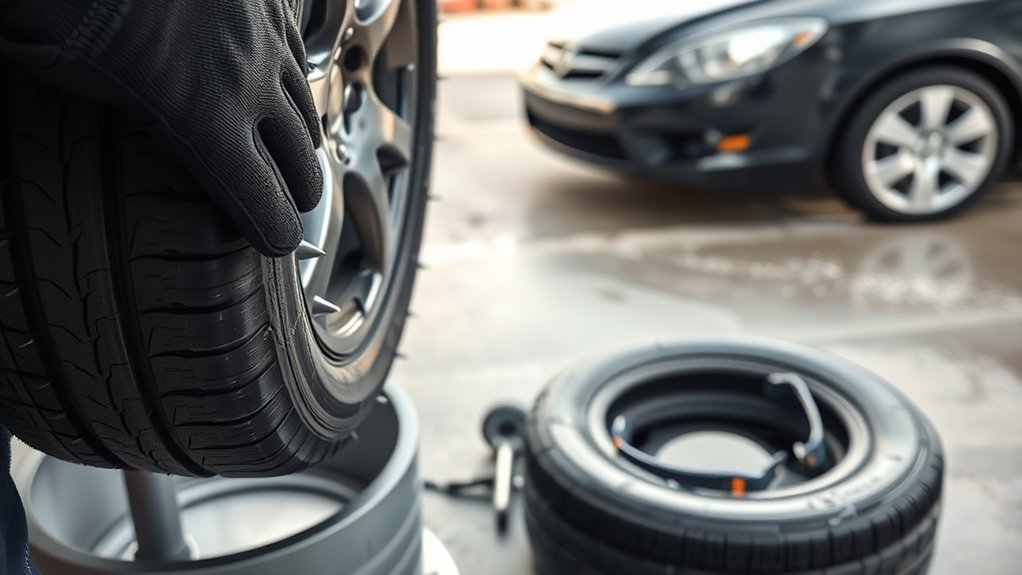 driving gently during the first miles on newly studded tires