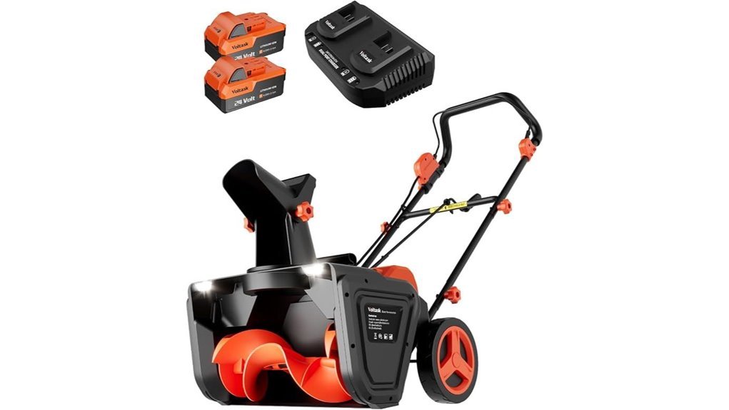cordless snow blower features