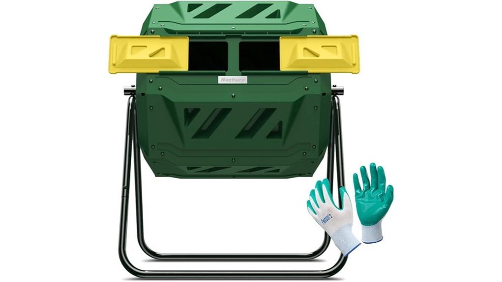 dual chamber compost tumbler