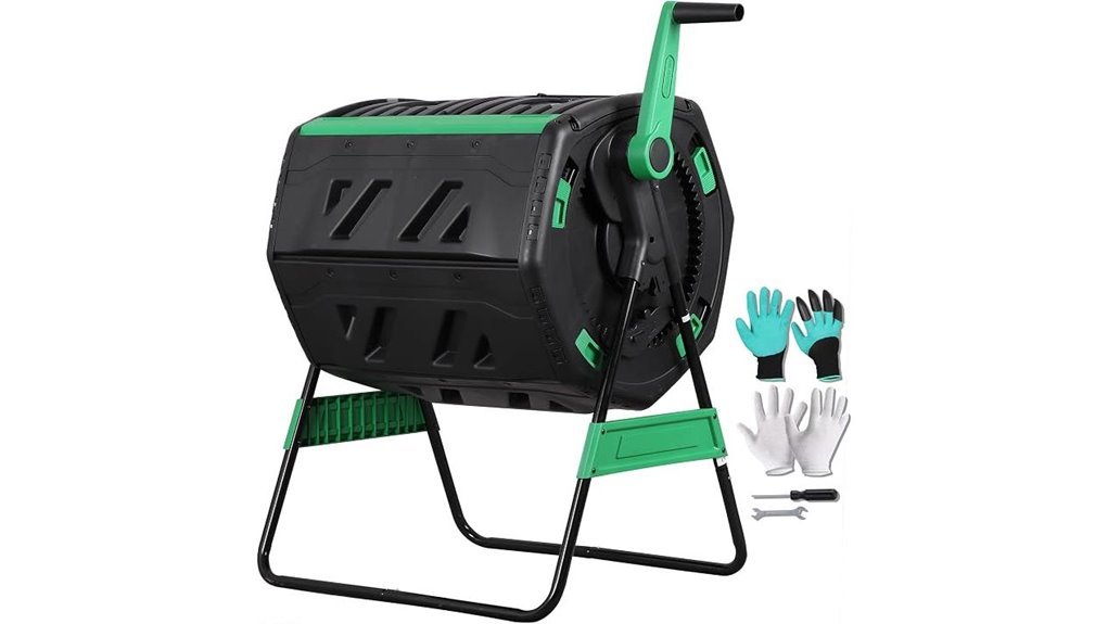 dual chamber compost tumbler