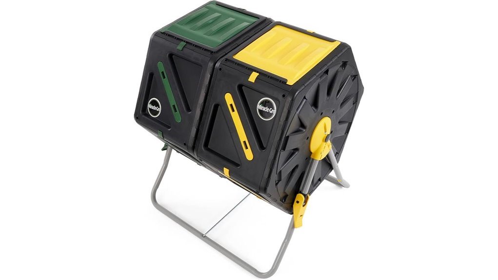 dual chamber compost tumbler