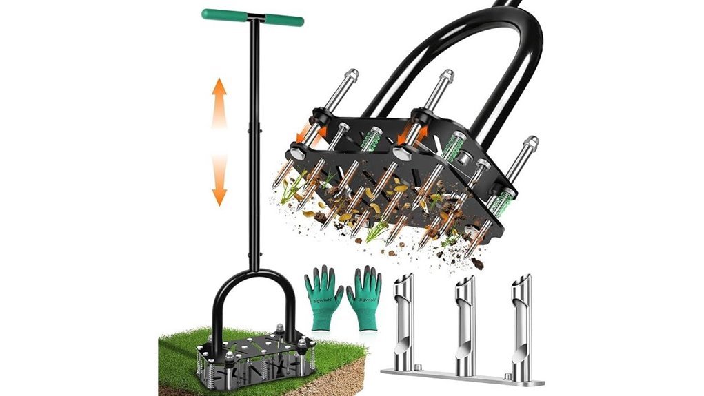 dual function lawn aerator tool