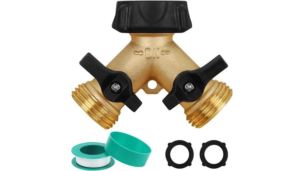 dual outlet garden splitter