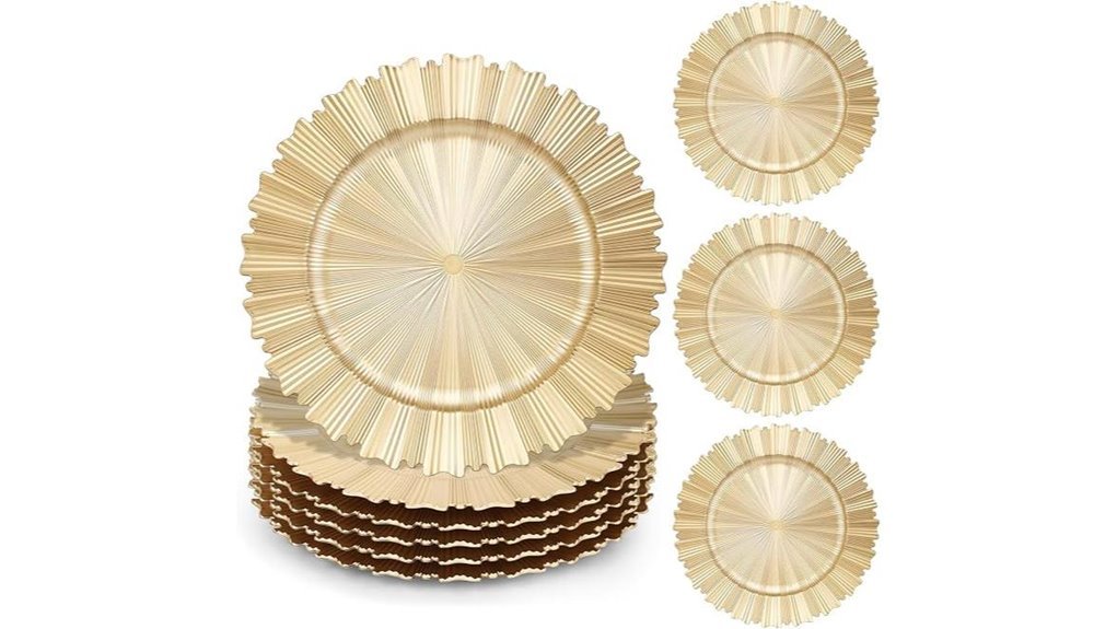 elegant gold charger plates