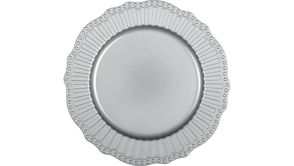 elegant silver charger set