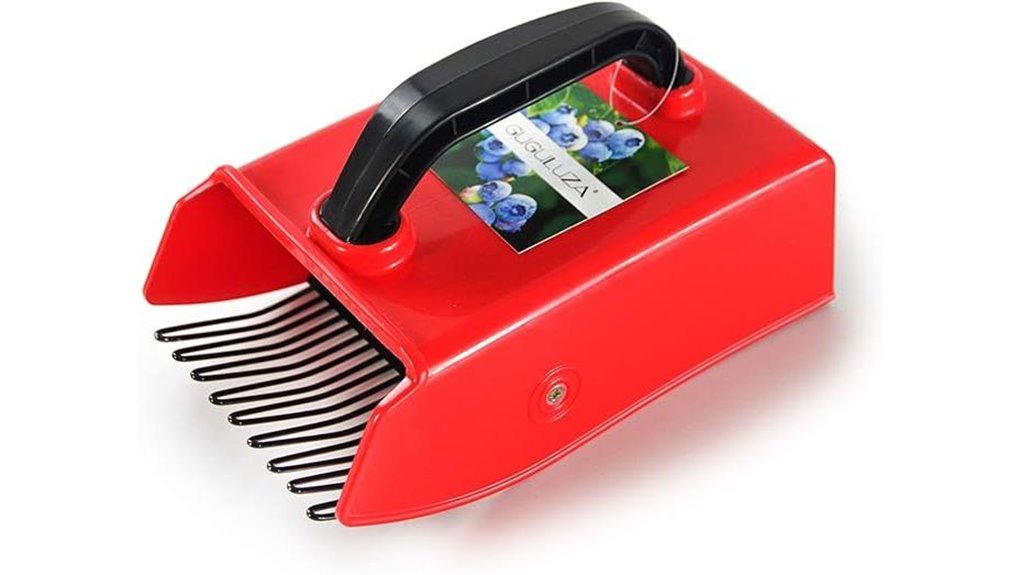 ergonomic berry harvesting tool