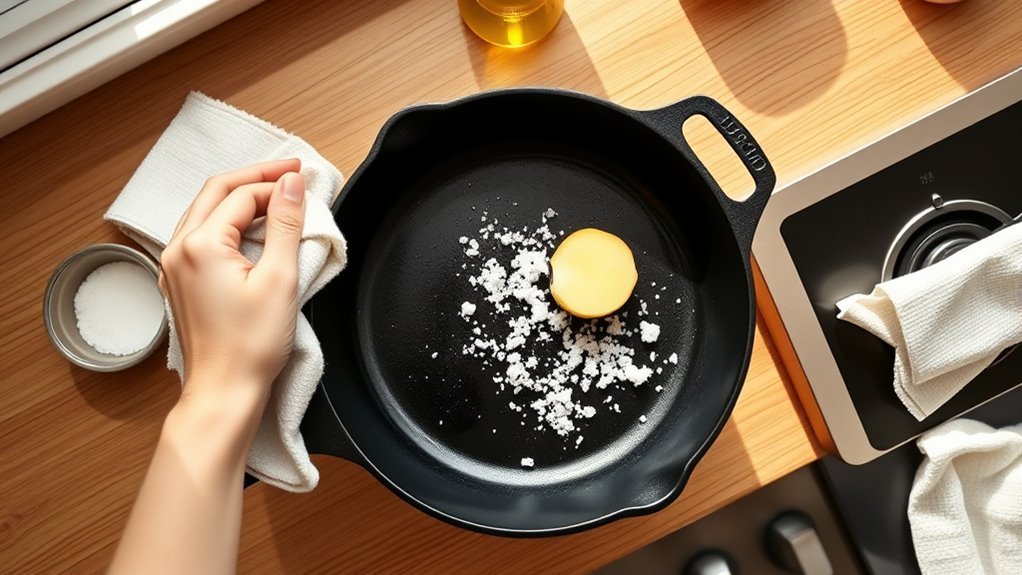 first time cast iron cleaning