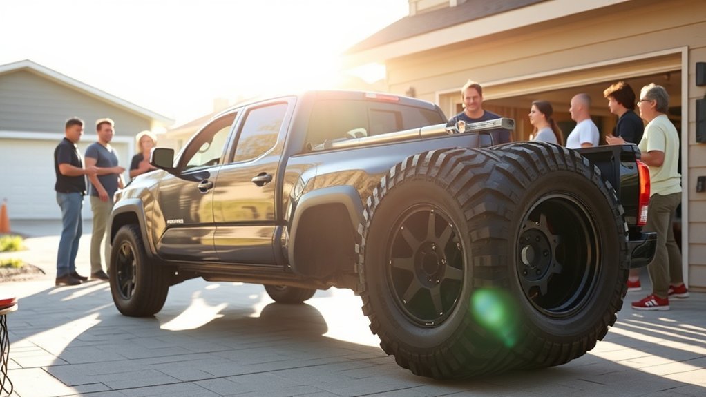 Toyota Tacoma full-size spare tire mounted on a compatible steel wheel
