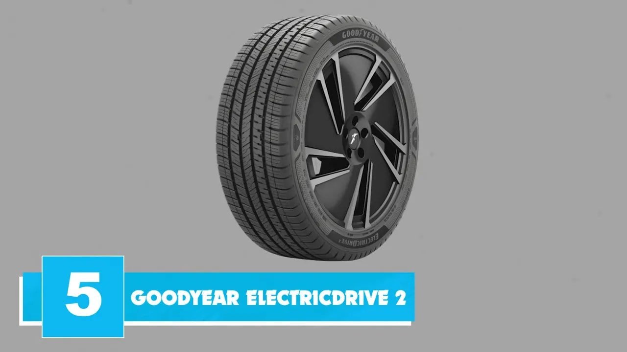 Goodyear ElectricDrive 2 tire close-up with wheel