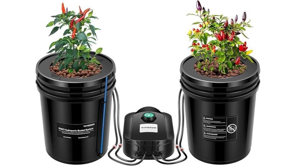 hydroponic dual bucket system
