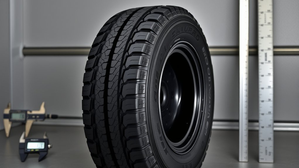 315/70R17 tire load index and speed rating markings on a tire sidewall