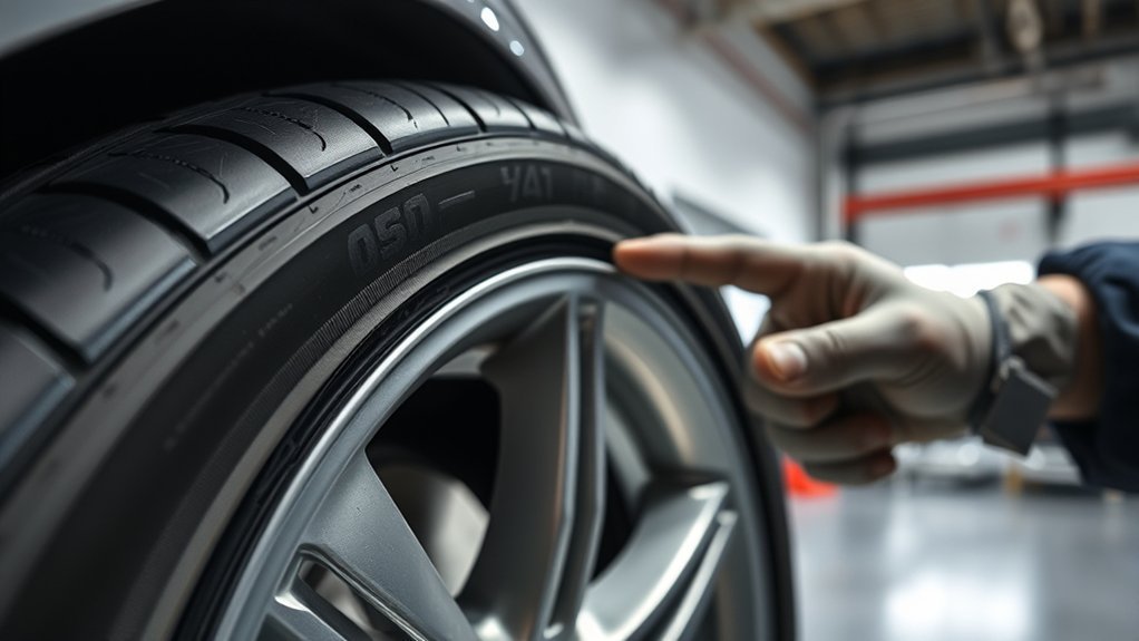 Tire sidewall diagram showing load index and speed rating