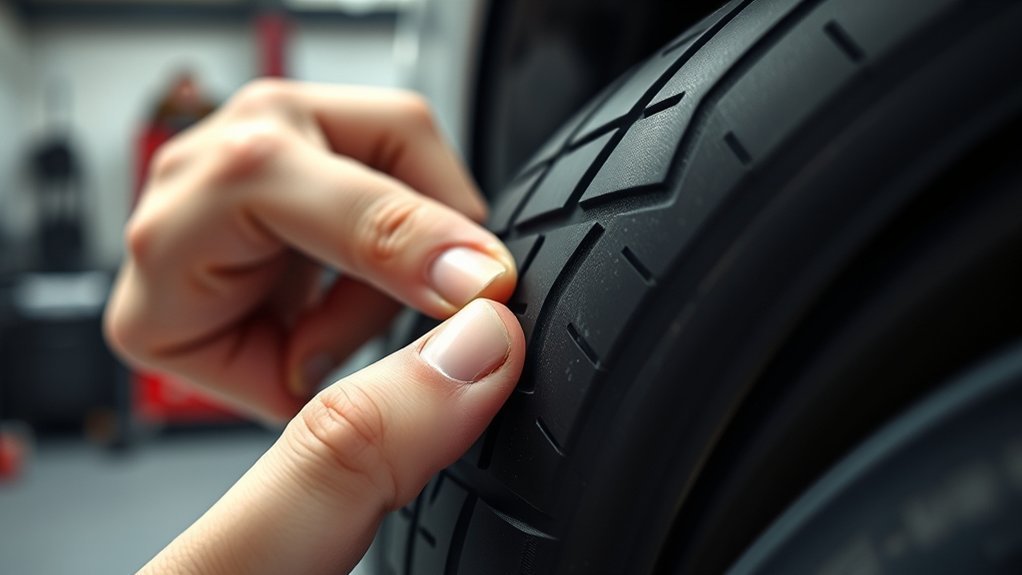 DOT tire identification number location on a tire sidewall
