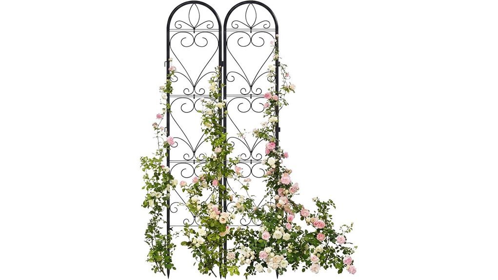 metal garden trellis set
