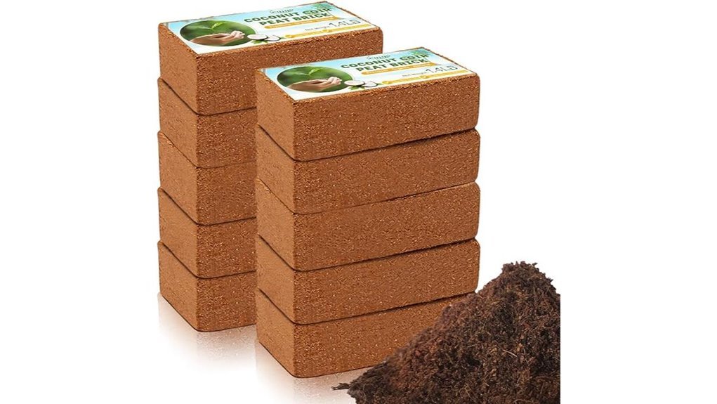 organic coir soil bricks