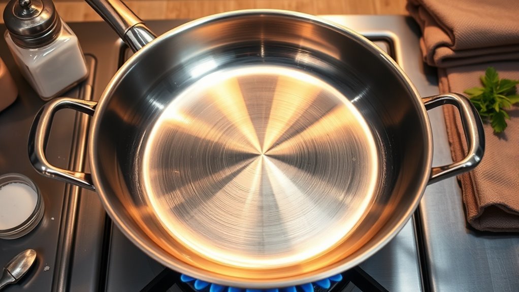 perfectly preheat stainless steel