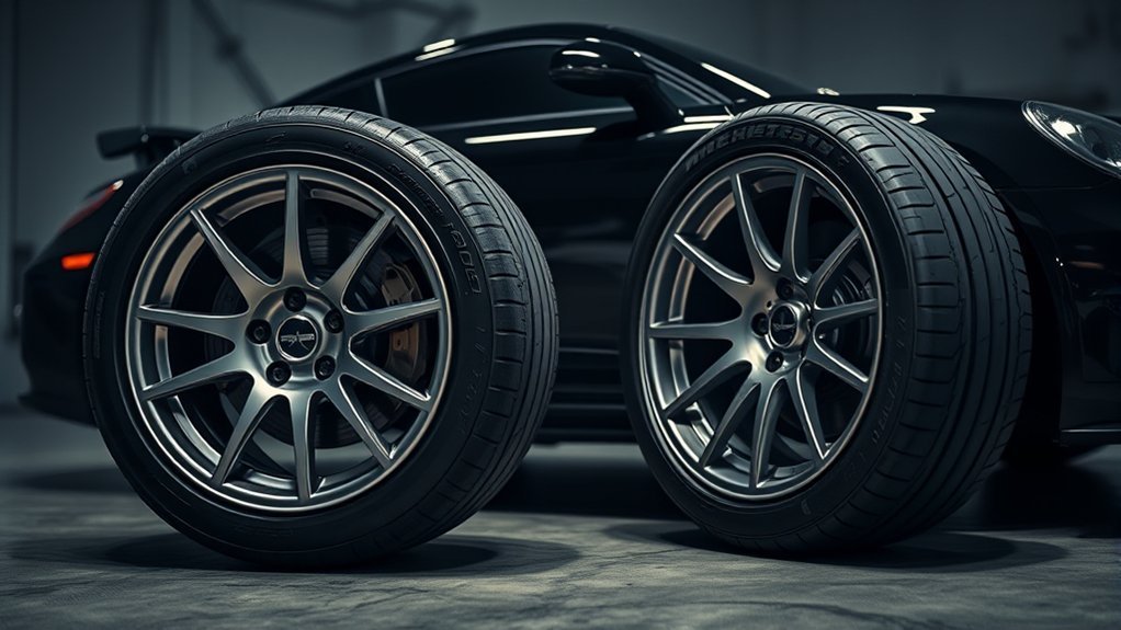 Illustration comparing tire performance and tread life