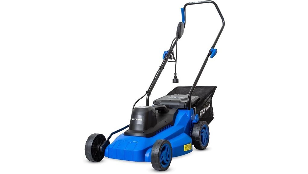 powerful corded lawn mower