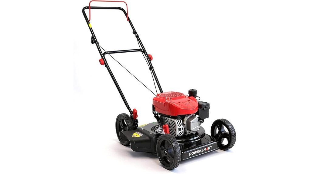 powerful gas lawn mower